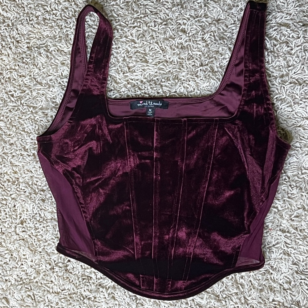Mixed Threads Suede Crop Top